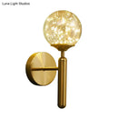 GobekUsa Nordic Gold Glass Wall Sconce with LED Lighting and String Accent
