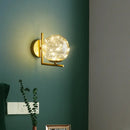 GobekUsa Nordic Gold Glass Wall Sconce with LED Lighting and String Accent