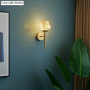 GobekUsa Nordic Gold Glass Wall Sconce with LED Lighting and String Accent