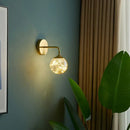 GobekUsa Nordic Gold Glass Wall Sconce with LED Lighting and String Accent