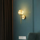 GobekUsa Nordic Gold Glass Wall Sconce with LED Lighting and String Accent