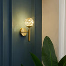 GobekUsa Nordic Gold Glass Wall Sconce with LED Lighting and String Accent