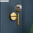 GobekUsa Nordic Gold Glass Wall Sconce with LED Lighting and String Accent