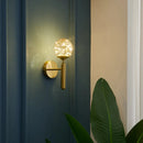 GobekUsa Nordic Gold Glass Wall Sconce with LED Lighting and String Accent