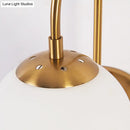 GobekUsa Nordic Gold Sphere Wall Sconce with Milky Glass Shade for Living Room
