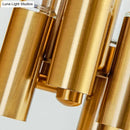 GobekUsa Nordic Gold Tube Wall Mount Sconce Light Fixture - 1 Head, Clear Glass - Ideal for Living Room