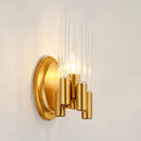GobekUsa Nordic Gold Tube Wall Mount Sconce Light Fixture - 1 Head, Clear Glass - Ideal for Living Room