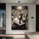 GobekUsa Nordic Gorilla Wall Art Canvas Print