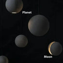 GobekUsa Cement Pendant Light | Nordic Design Moon Planet Hanging Lamp for Dining Room