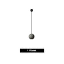 GobekUsa Cement Pendant Light | Nordic Design Moon Planet Hanging Lamp for Dining Room