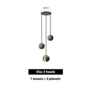 GobekUsa Cement Pendant Light | Nordic Design Moon Planet Hanging Lamp for Dining Room