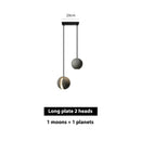 GobekUsa Cement Pendant Light | Nordic Design Moon Planet Hanging Lamp for Dining Room
