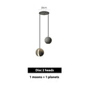 GobekUsa Cement Pendant Light | Nordic Design Moon Planet Hanging Lamp for Dining Room