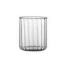 Nordic heat resistant glass ripple cup with gold leaf spoon dining room by Decorbites