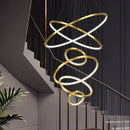 GobekUsa Nordic Home Decor Stair Chandelier Living Room Bedroom Dining Room Lighting