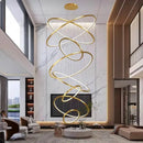 GobekUsa Nordic Home Decor Stair Chandelier Living Room Bedroom Dining Room Lighting