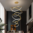 GobekUsa Nordic Home Decor Stair Chandelier Living Room Bedroom Dining Room Lighting