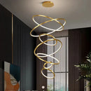 GobekUsa Nordic Home Decor Stair Chandelier Living Room Bedroom Dining Room Lighting