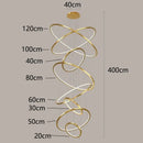 GobekUsa Nordic Home Decor Stair Chandelier Living Room Bedroom Dining Room Lighting