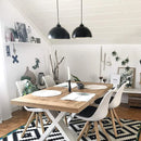 Nordic Industrial Black Dome Pendant Light