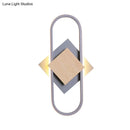 GobekUsa Nordic Iron 2-Layer Sconce Light with LED Wall Mount - Round/Square Design, Elliptical Frame, Warm/White Light - Bedroom Lamp