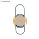 GobekUsa Nordic Iron 2-Layer Sconce Light with LED Wall Mount - Round/Square Design, Elliptical Frame, Warm/White Light - Bedroom Lamp