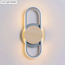 GobekUsa Nordic Iron 2-Layer Sconce Light with LED Wall Mount - Round/Square Design, Elliptical Frame, Warm/White Light - Bedroom Lamp