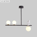 GobekUsa Nordic Island Angel Pendant Light with Opal Glass Shade