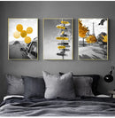 GobekUsa Nordic Landscape Canvas Print Set - Yellow Scenery