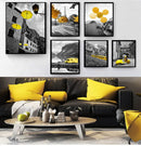 GobekUsa Nordic Landscape Canvas Print Set - Yellow Scenery