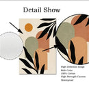 Nordic leaf canvas wall art set for living room earth tones by Decorbites