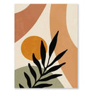 Nordic leaf canvas wall art set for living room earth tones by Decorbites