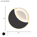 GobekUsa Nordic LED Acrylic Eclipse Wall Sconce in Warm/White Light - Bedroom Lighting
