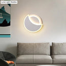 GobekUsa Nordic LED Acrylic Eclipse Wall Sconce in Warm/White Light - Bedroom Lighting