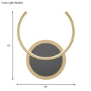 GobekUsa Nordic LED C-Shaped Wall Sconce in Gold for Bedroom - Warm/White Light