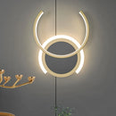 GobekUsa Nordic LED C-Shaped Wall Sconce in Gold for Bedroom - Warm/White Light