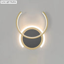 GobekUsa Nordic LED C-Shaped Wall Sconce in Gold for Bedroom - Warm/White Light