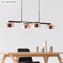 GobekUsa Nordic LED Diner Island Lamp: 4-Light Hanging Fixture with Acrylic Shade