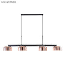 GobekUsa Nordic LED Diner Island Lamp: 4-Light Hanging Fixture with Acrylic Shade