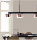 GobekUsa Nordic LED Diner Island Lamp: 4-Light Hanging Fixture with Acrylic Shade