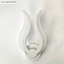 GobekUsa Nordic LED Flame-Shaped Wall Sconce Light for Cozy Bedroom Ambiance in Warm/White