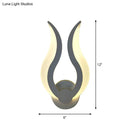 GobekUsa Nordic LED Flame-Shaped Wall Sconce Light for Cozy Bedroom Ambiance in Warm/White