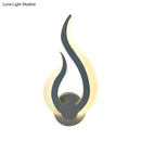GobekUsa Nordic LED Flame-Shaped Wall Sconce Light for Cozy Bedroom Ambiance in Warm/White