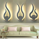GobekUsa Nordic LED Flame-Shaped Wall Sconce Light for Cozy Bedroom Ambiance in Warm/White