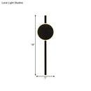 GobekUsa Nordic LED Flush Wall Sconce Black Round & Bar Wall Lighting with Metallic Shade - Warm/White Light