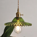 GobekUsa Nordic LED Pendant Light Green Glass Hanging Fixture