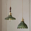 GobekUsa Nordic LED Pendant Light Green Glass Hanging Fixture