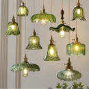 GobekUsa Nordic LED Pendant Light Green Glass Hanging Fixture