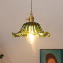 GobekUsa Nordic LED Pendant Light Green Glass Hanging Fixture