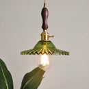 GobekUsa Nordic LED Pendant Light Green Glass Hanging Fixture